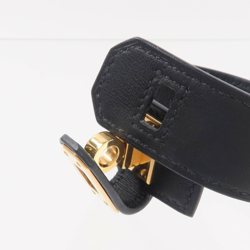 HERMES Swift皮革Kelly Twist Bracelet手帶Noir-5
