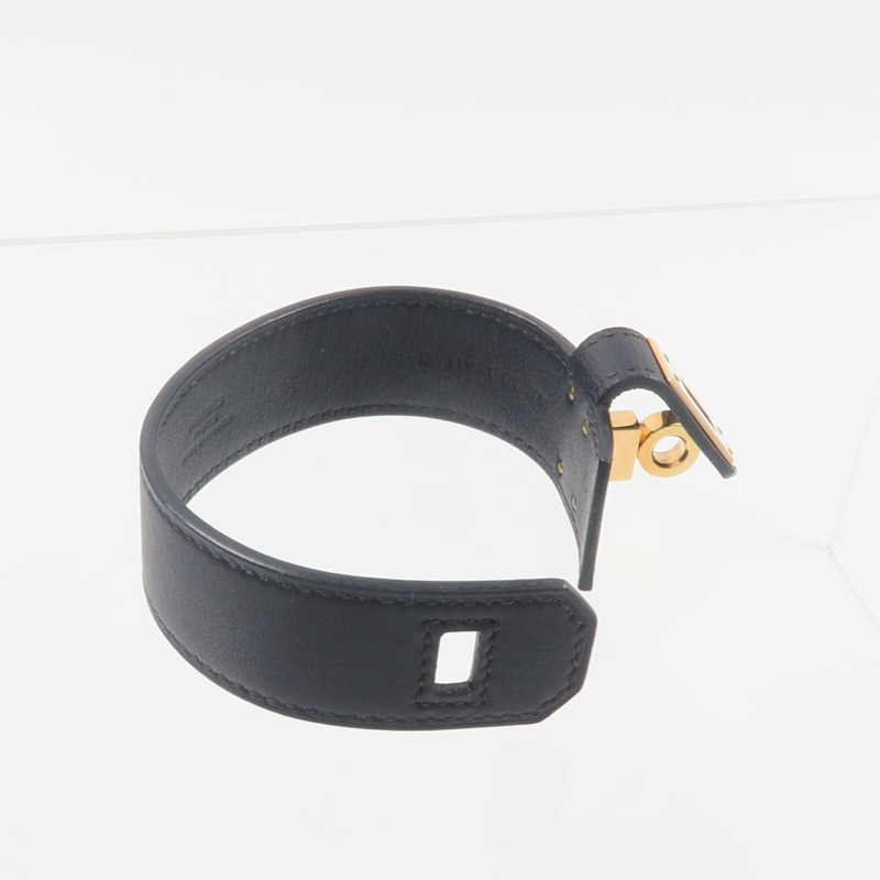HERMES Swift皮革Kelly Twist Bracelet手帶Noir-6