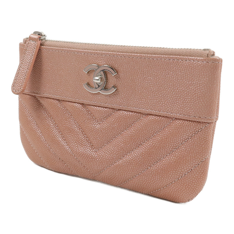 CHANEL 牛皮皮革Zip Mini Pouch手拿包-1