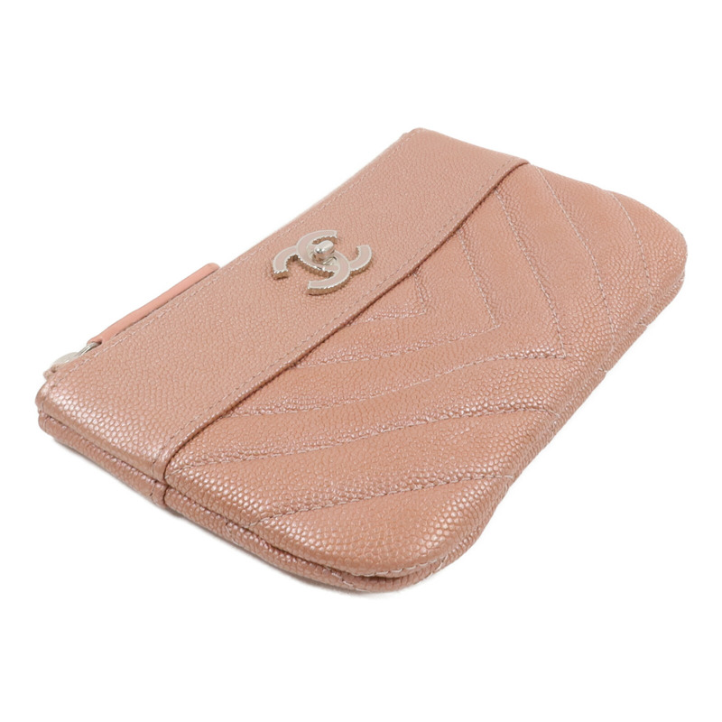 CHANEL 牛皮皮革Zip Mini Pouch手拿包-3