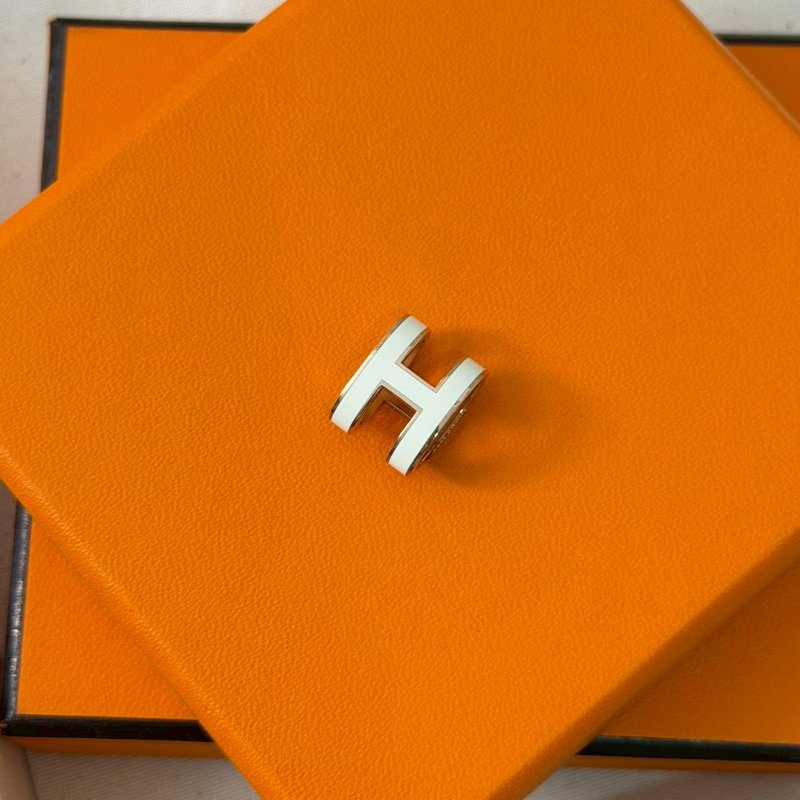 🏷Hermes 愛馬仕．Pop H 項鍊 白玫瑰金-8