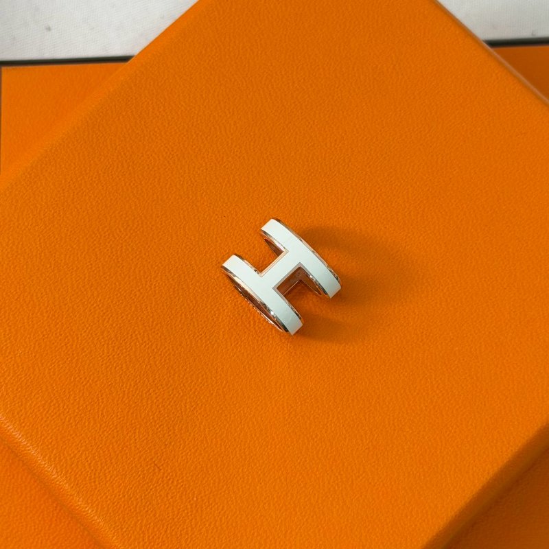 🏷Hermes 愛馬仕．Pop H 項鍊 白玫瑰金-11