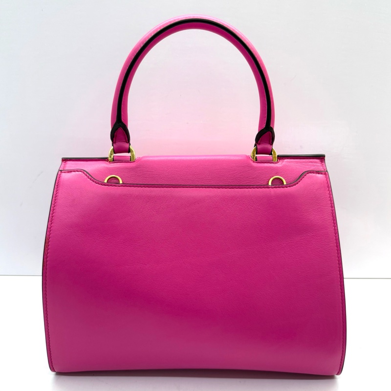 FERRAGAMO  粉色GANCINI手提斜背2WAY包-1