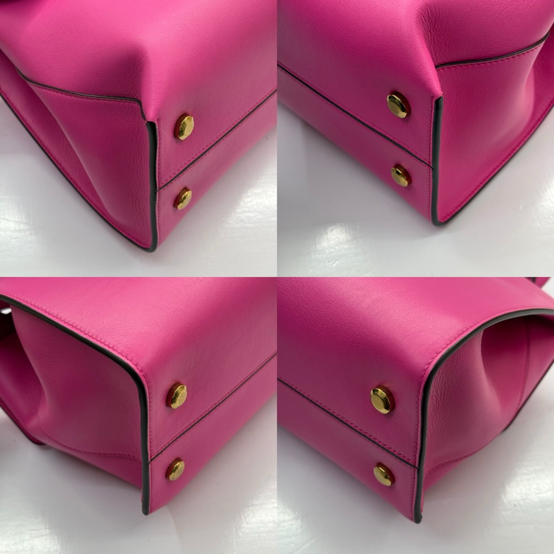 FERRAGAMO  粉色GANCINI手提斜背2WAY包-4