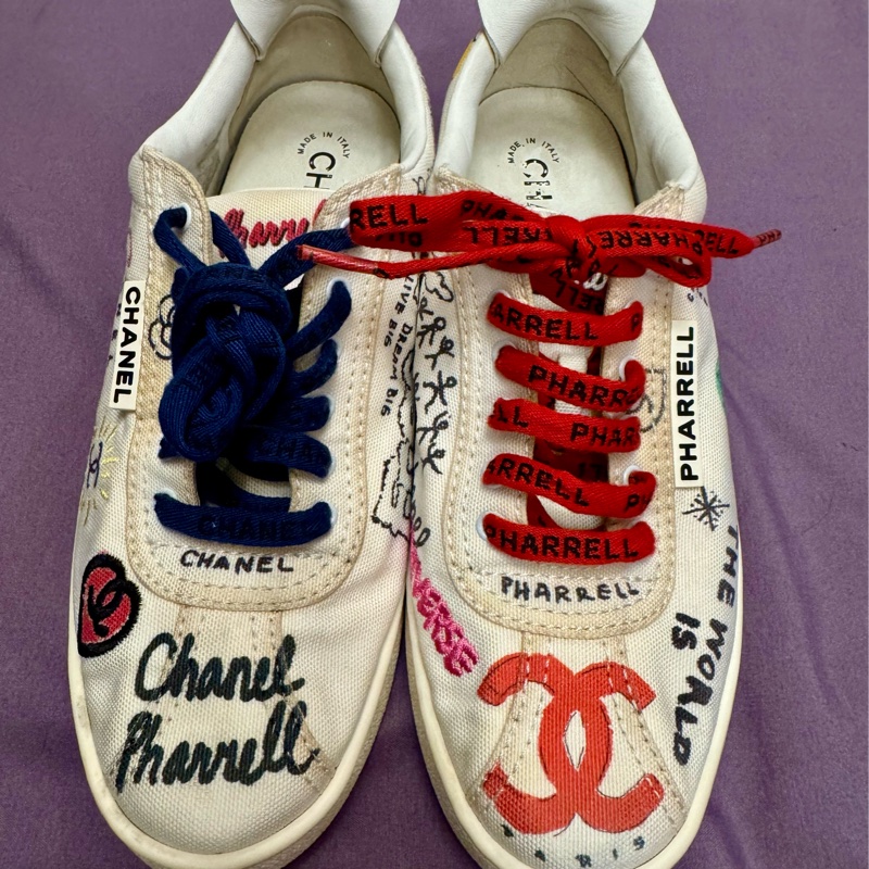 二手Chanel 香奈兒 限量款休閒鞋 尺寸37-8