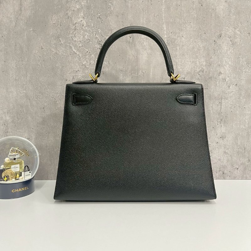 Hermes Kelly28 黑金 Epsom皮 99新-2