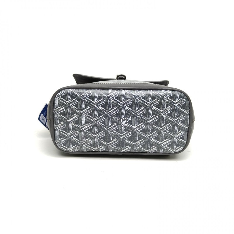 GOYARD Alpin雙肩包Mini9.5灰色PVC肩背包-4