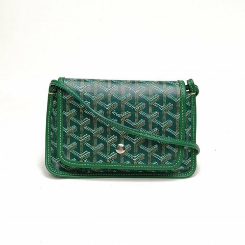 GOYARD PLUMET三層WOC綠色PVC肩背包