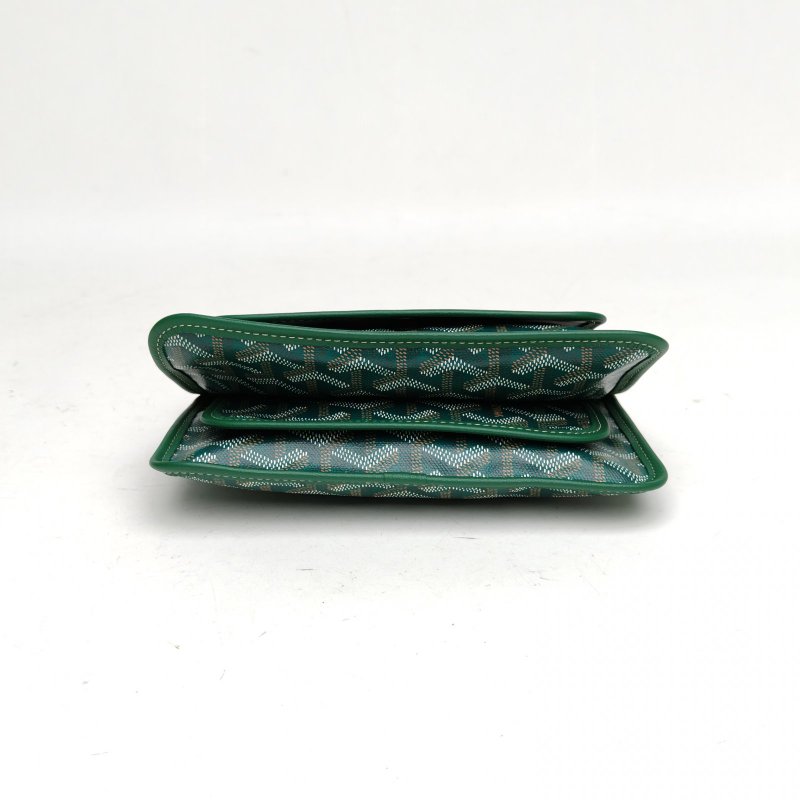 GOYARD PLUMET三層WOC綠色PVC肩背包-4