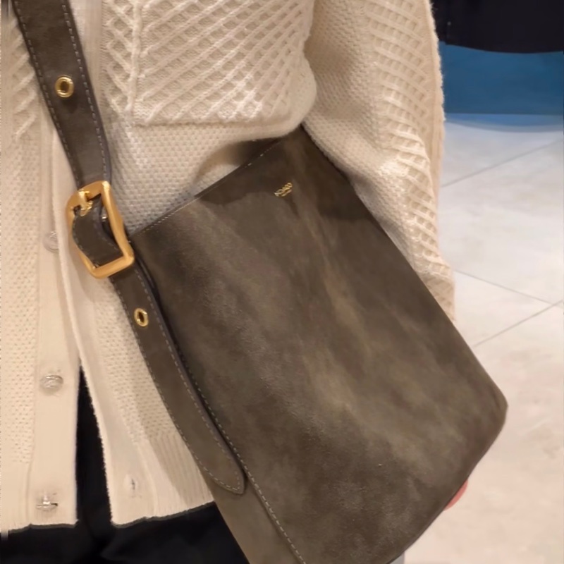 Coach Bleecker Large Leather Bucket Bag 麂皮綠大款水桶包-1