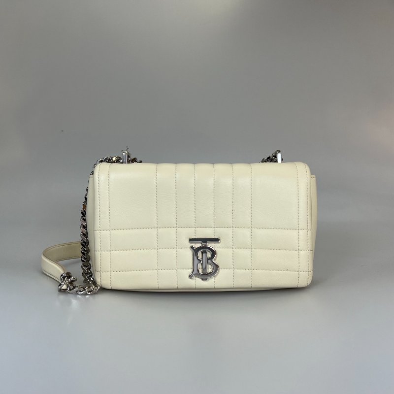 BURBERRY 白色LOLA肩背包-0