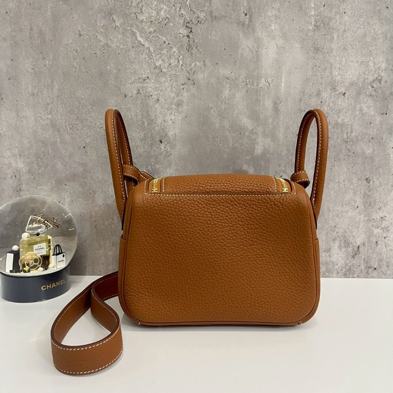 Hermes Mini Lindy 金棕U刻-2
