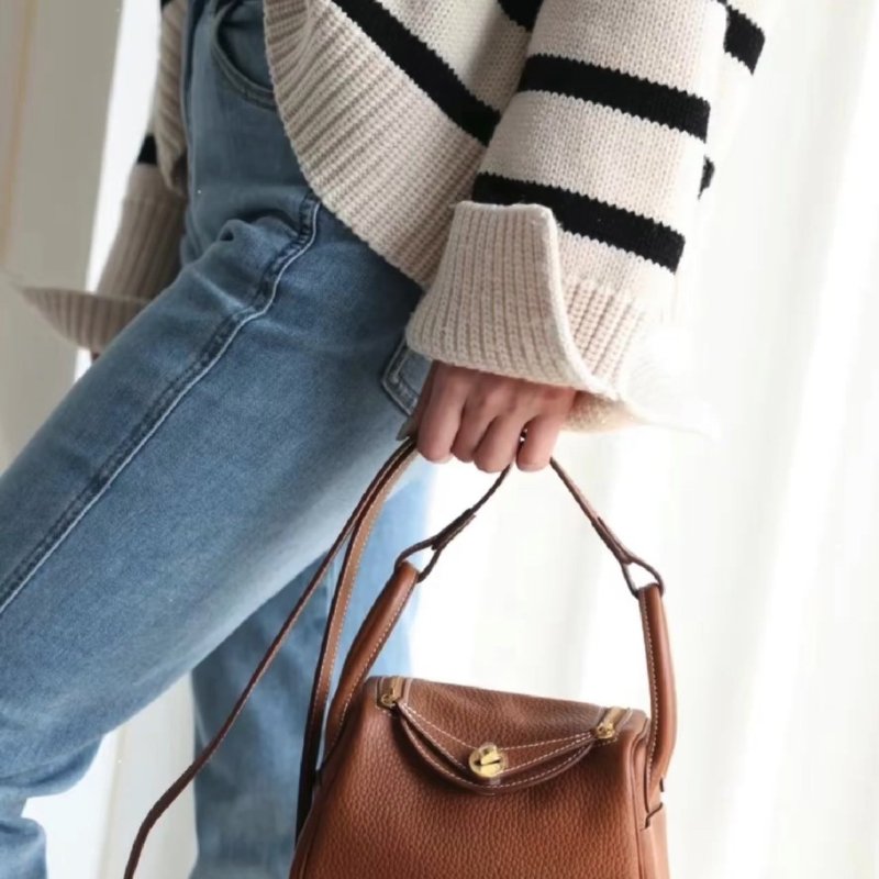 Hermes Mini Lindy 金棕U刻-3