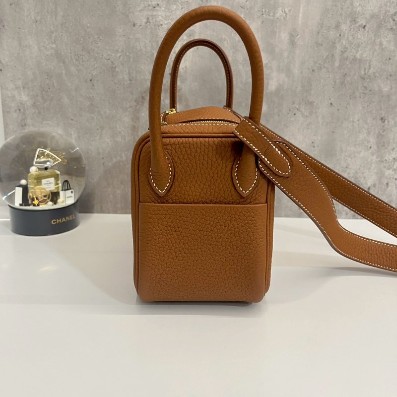 Hermes Mini Lindy 金棕U刻-6