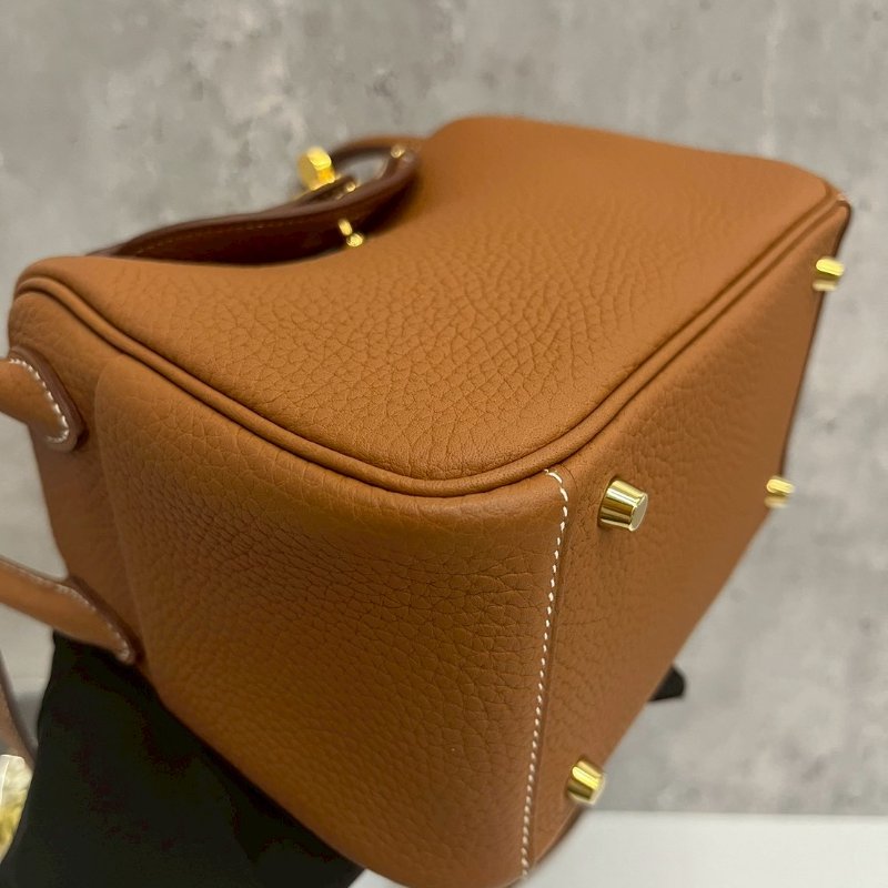 Hermes Mini Lindy 金棕U刻-10