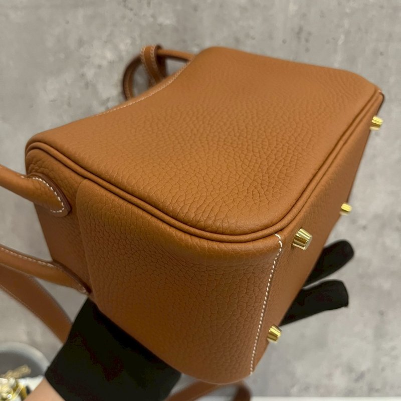 Hermes Mini Lindy 金棕U刻-12