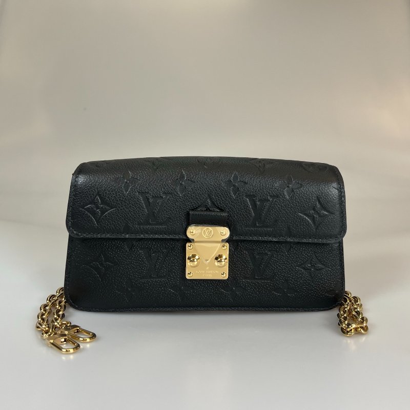 LV M82637/晶片款 黑皮革Wallet On Chain Métis金鍊包-0