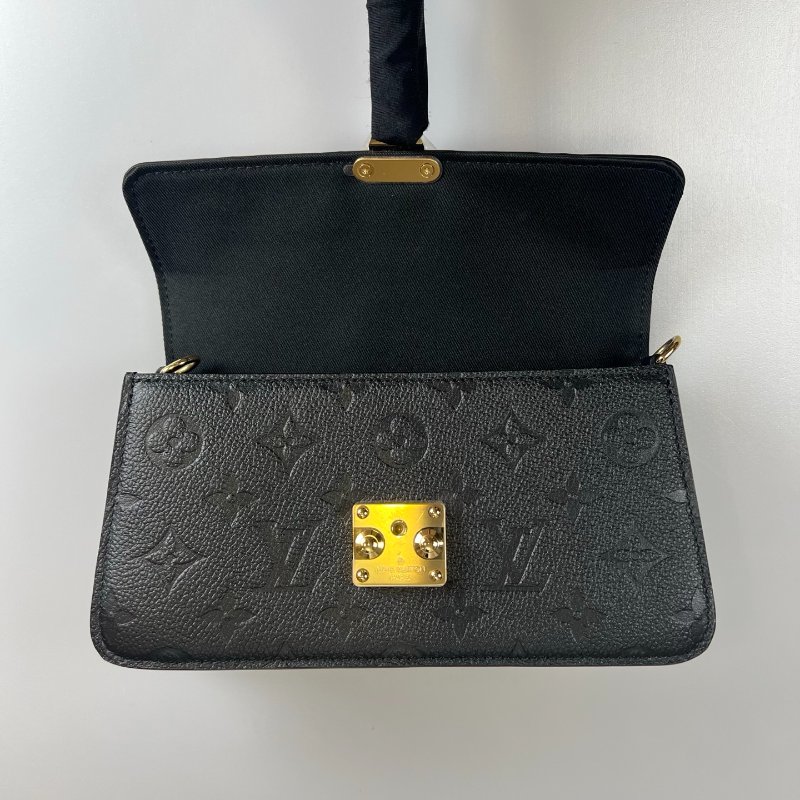 LV M82637/晶片款 黑皮革Wallet On Chain Métis金鍊包-6