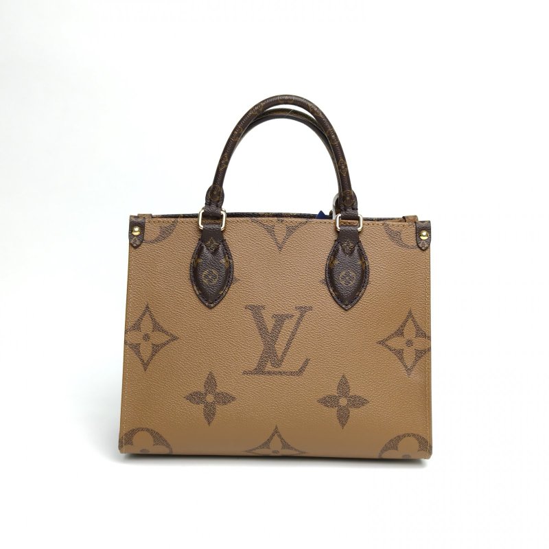 LOUIS VUITTON Onthego小號二合一寬肩帶老花PVC金扣晶片肩背包-2