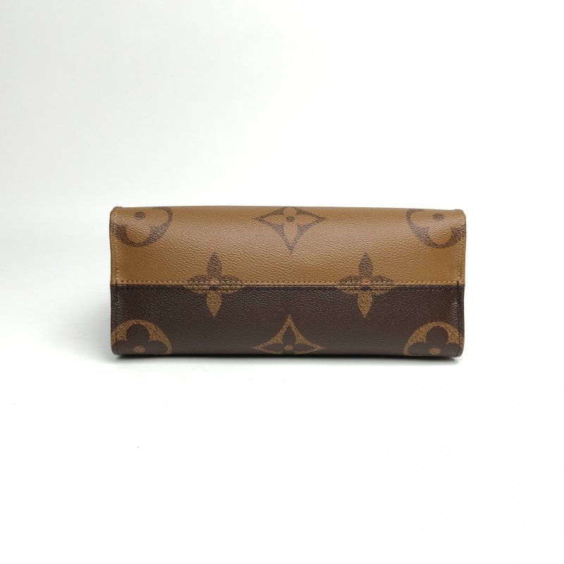 LOUIS VUITTON Onthego小號二合一寬肩帶老花PVC金扣晶片肩背包-4