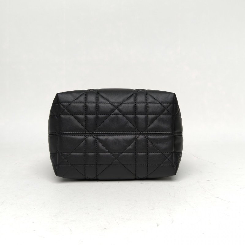 DIOR 拼色牛皮銀扣2025Toujours豎版肩背包-4