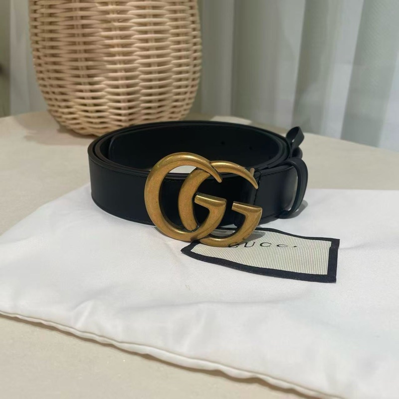 Gucci做舊扣全皮腰帶90碼-0
