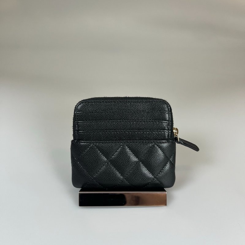 CHANEL CF吐司零錢包 荔枝黑 AP2061/保卡款31開-1