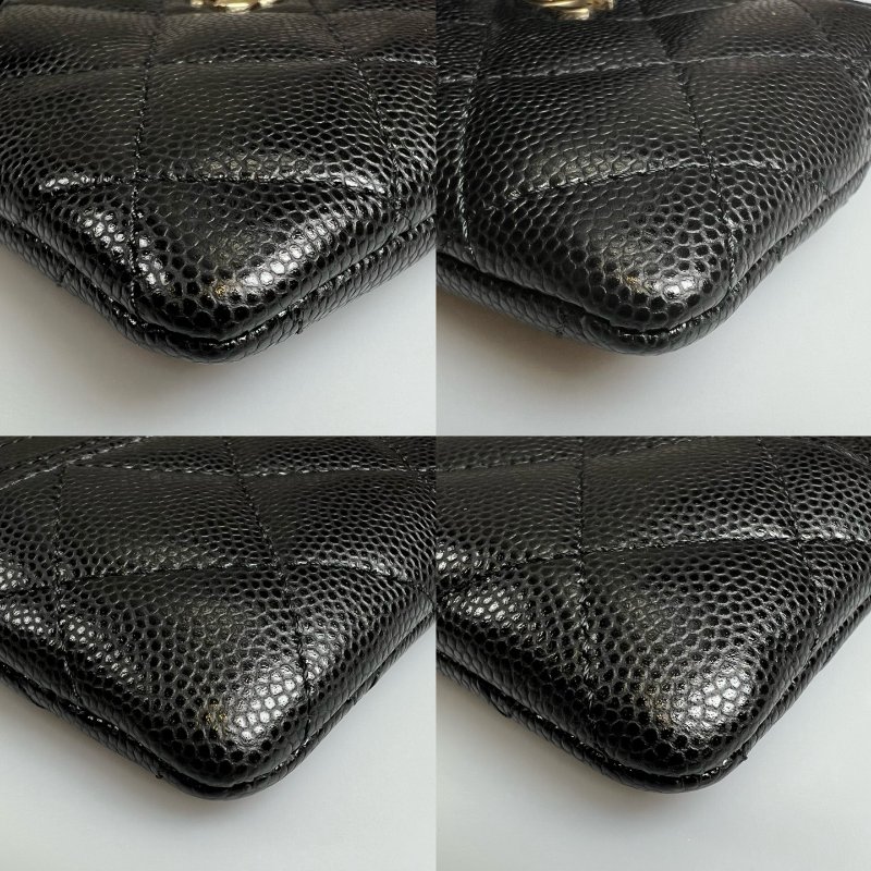 CHANEL CF吐司零錢包 荔枝黑 AP2061/保卡款31開-10
