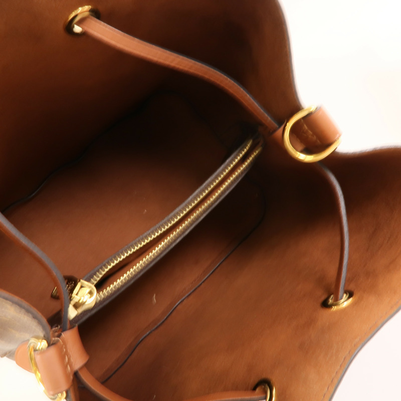 LOUIS VUITTON Monogram NeoNoe MM金扣肩背袋棕色-4