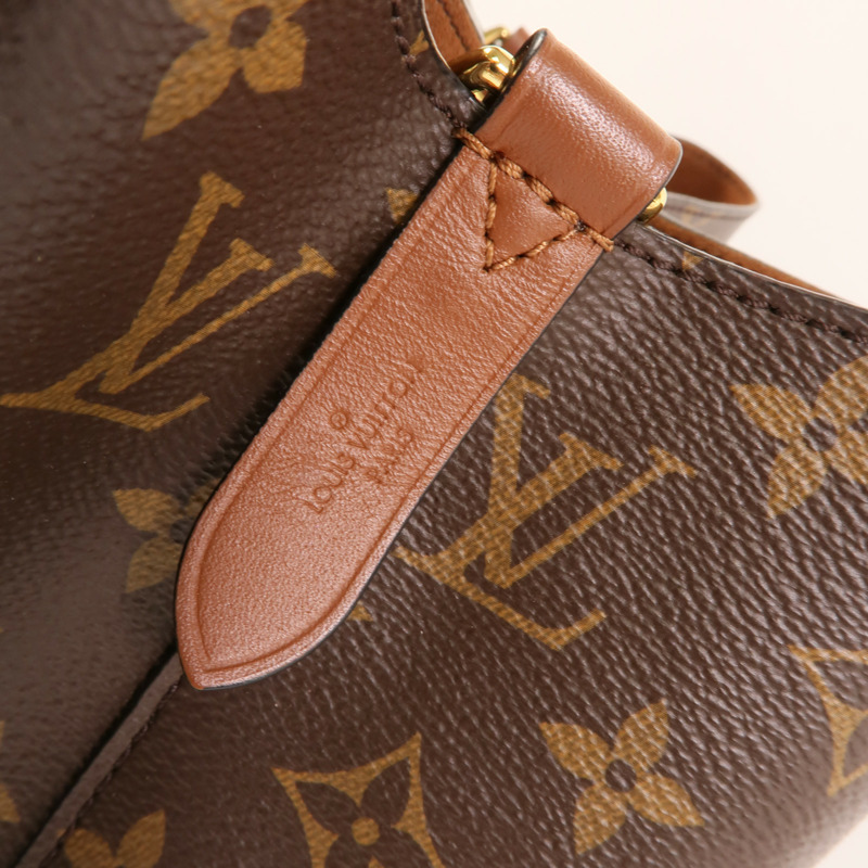 LOUIS VUITTON Monogram NeoNoe MM金扣肩背袋棕色-8