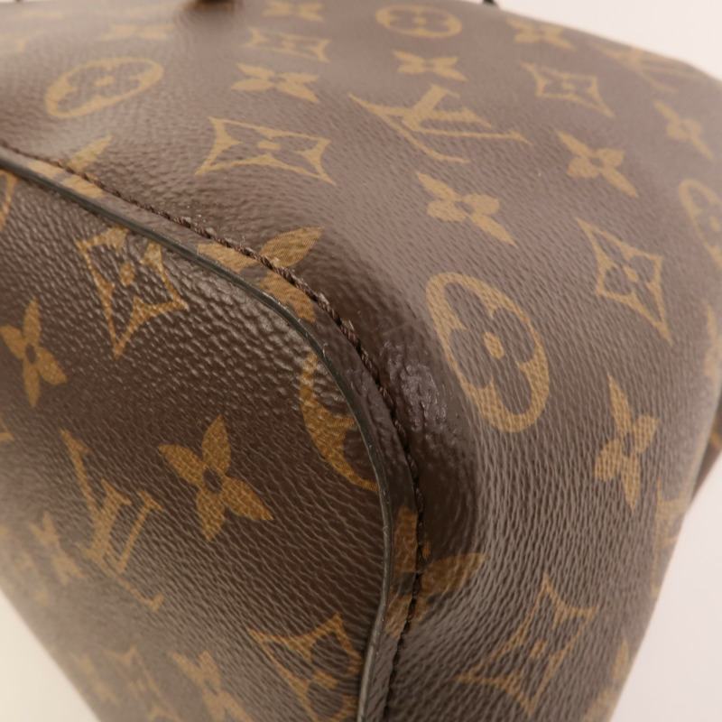 LOUIS VUITTON Monogram NeoNoe MM金扣肩背袋棕色-10