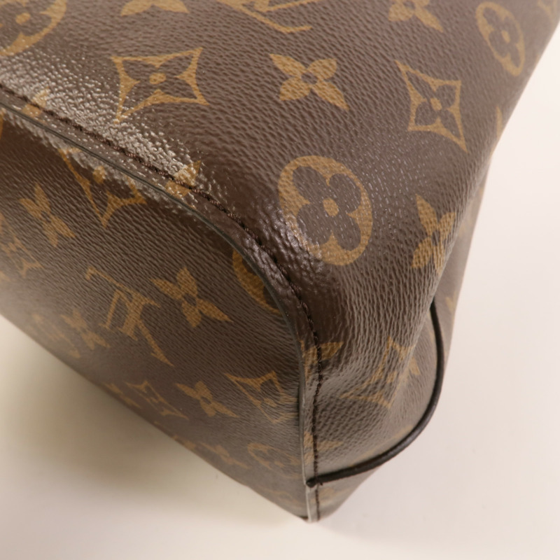LOUIS VUITTON Monogram NeoNoe MM金扣肩背袋棕色-12