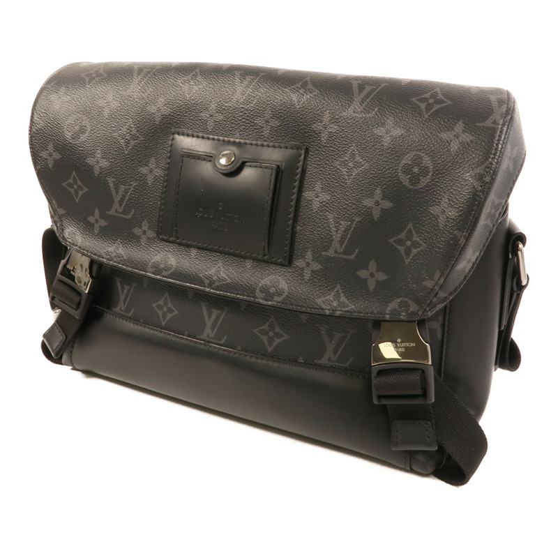 LOUIS VUITTON Monogram Eclipse Messenger PM Voyager銀扣肩背袋-2