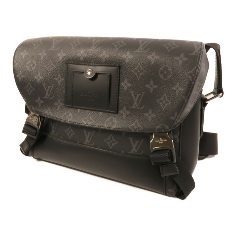 LOUIS VUITTON Monogram Eclipse Messenger PM Voyager銀扣肩背袋-2