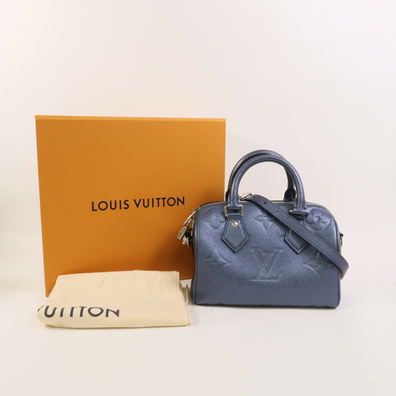 LOUIS VUITTON Monogram Empreinte Speedy Bandouliere 20手挽肩背兩用袋-10
