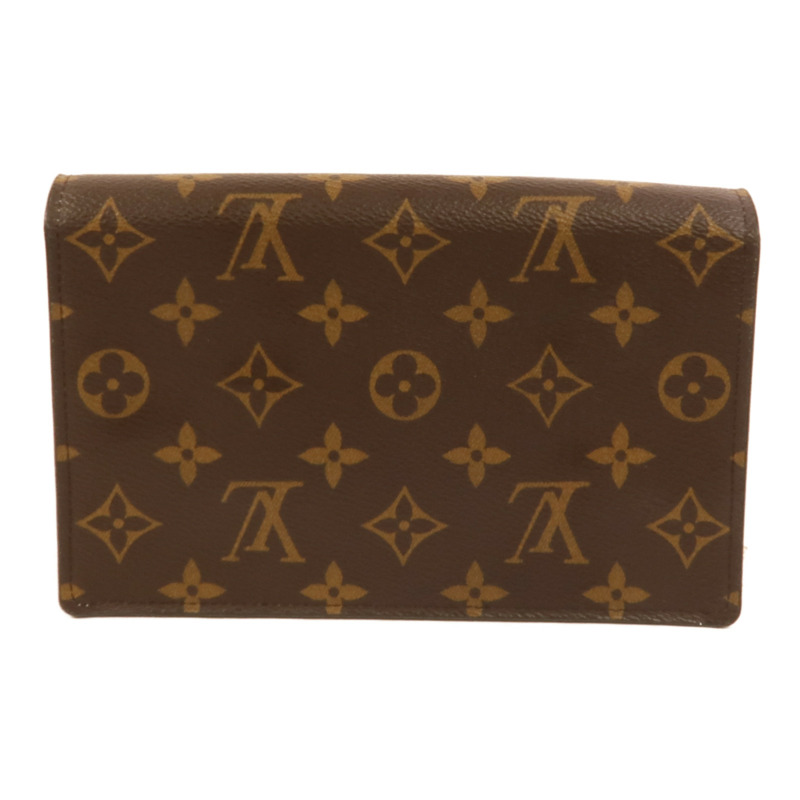 LOUIS VUITTON Monogram Flore Chain Wallet金扣鏈帶肩背袋-1