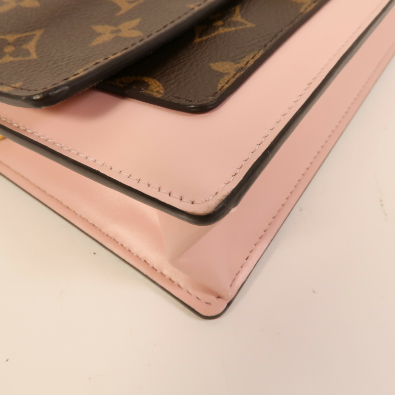 LOUIS VUITTON Monogram Flore Chain Wallet金扣鏈帶肩背袋-9