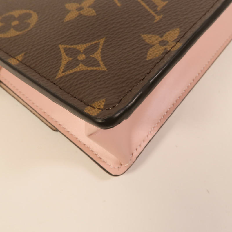 LOUIS VUITTON Monogram Flore Chain Wallet金扣鏈帶肩背袋-11
