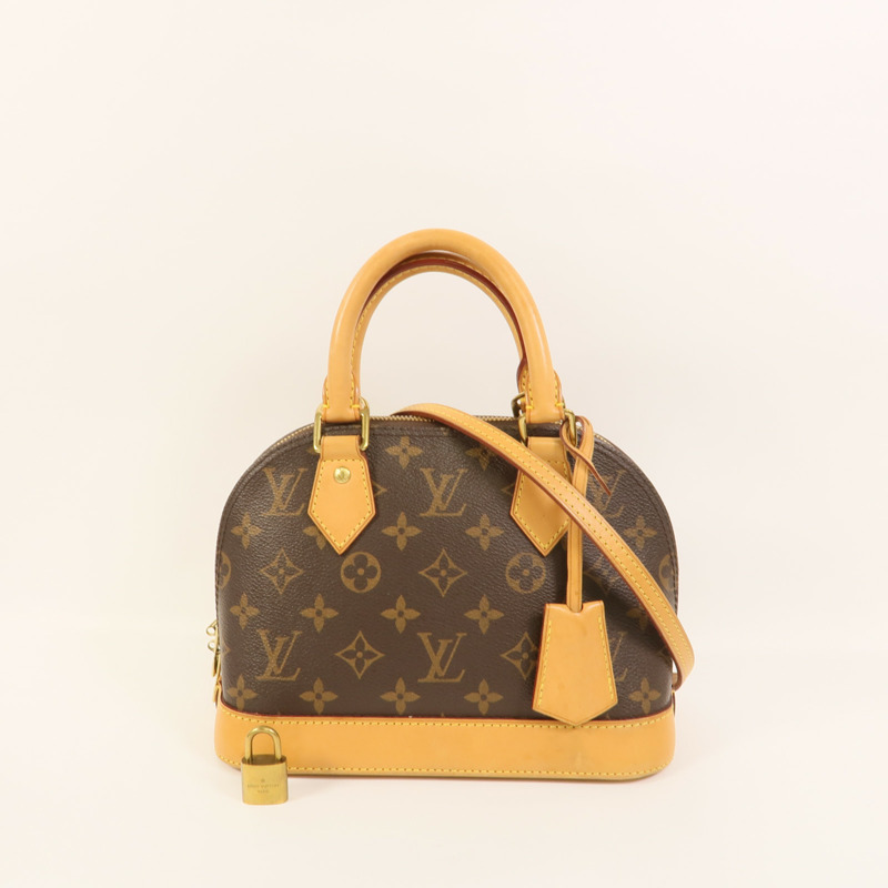 LOUIS VUITTON Monogram Alma BB金扣手挽肩背兩用袋-10