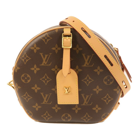 LOUIS VUITTON Monogram Boite Chapeau Souple金扣肩背袋棕色