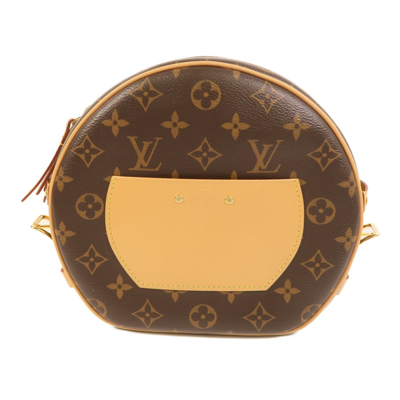 LOUIS VUITTON Monogram Boite Chapeau Souple金扣肩背袋棕色-1