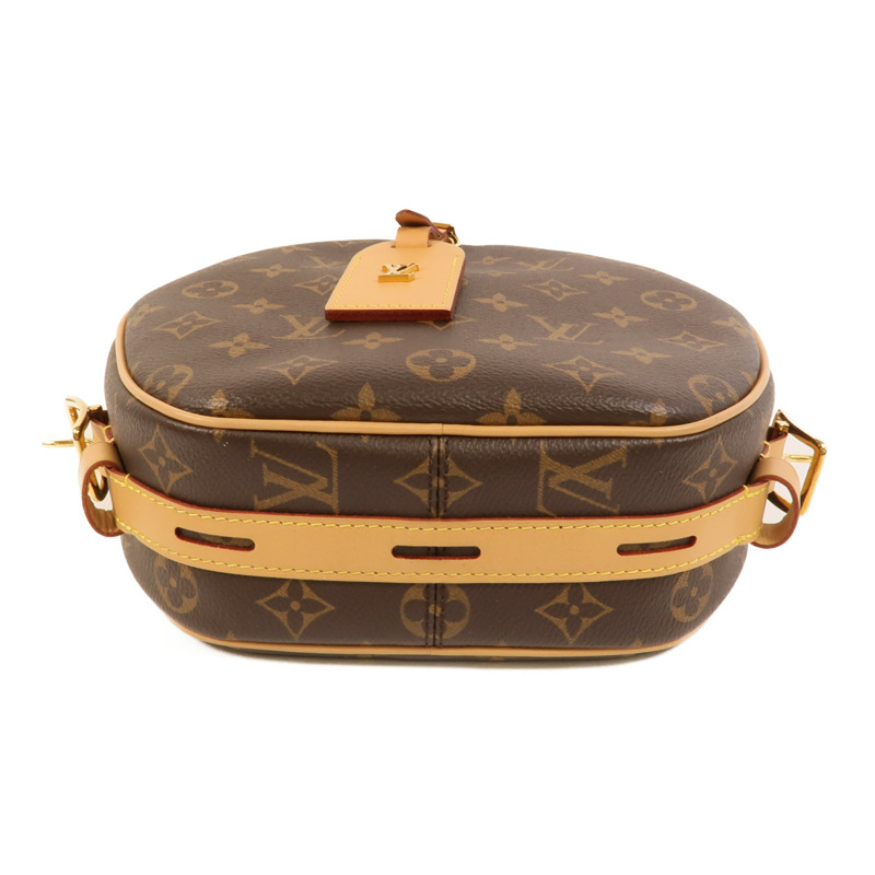 LOUIS VUITTON Monogram Boite Chapeau Souple金扣肩背袋棕色-3