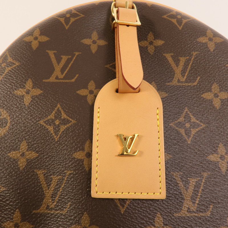 LOUIS VUITTON Monogram Boite Chapeau Souple金扣肩背袋棕色-6