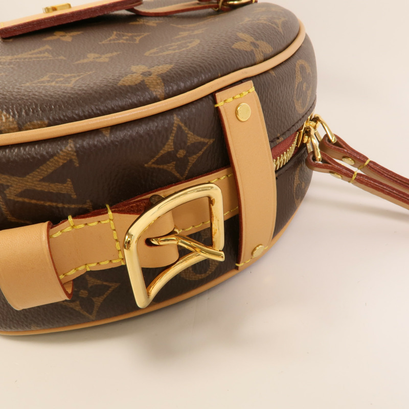 LOUIS VUITTON Monogram Boite Chapeau Souple金扣肩背袋棕色-7