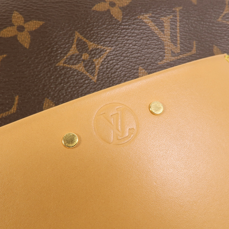 LOUIS VUITTON Monogram Boite Chapeau Souple金扣肩背袋棕色-8