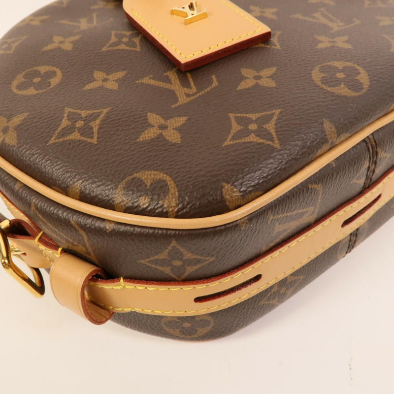 LOUIS VUITTON Monogram Boite Chapeau Souple金扣肩背袋棕色-11