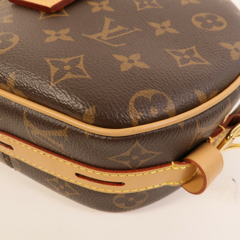 LOUIS VUITTON Monogram Boite Chapeau Souple金扣肩背袋棕色-12