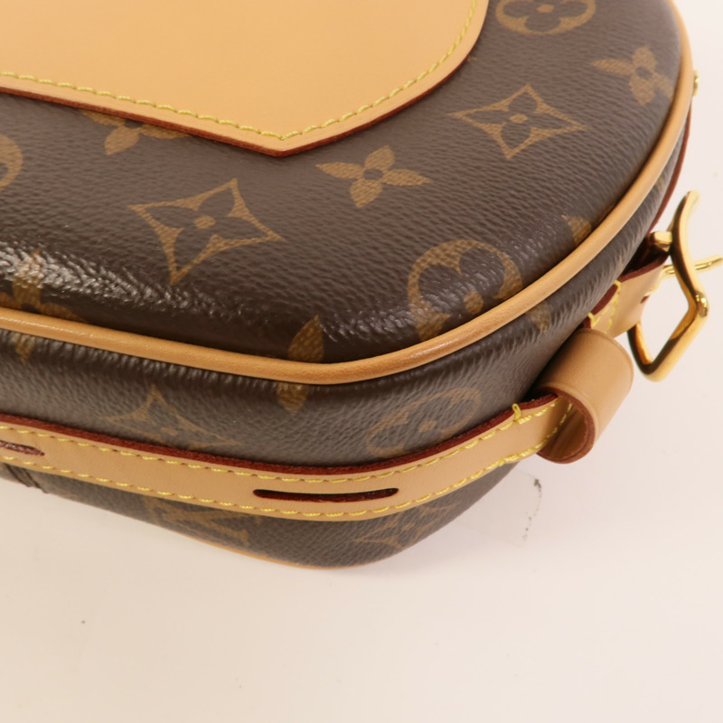 LOUIS VUITTON Monogram Boite Chapeau Souple金扣肩背袋棕色-14
