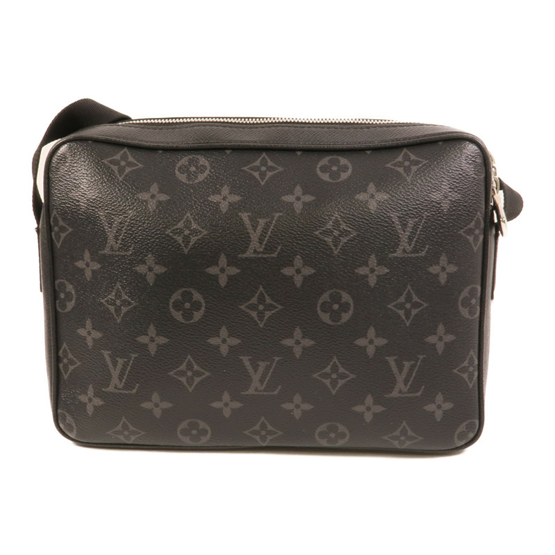 LOUIS VUITTON Monogram Eclipse/Taiga Outdoor Messenger銀扣肩背袋-1