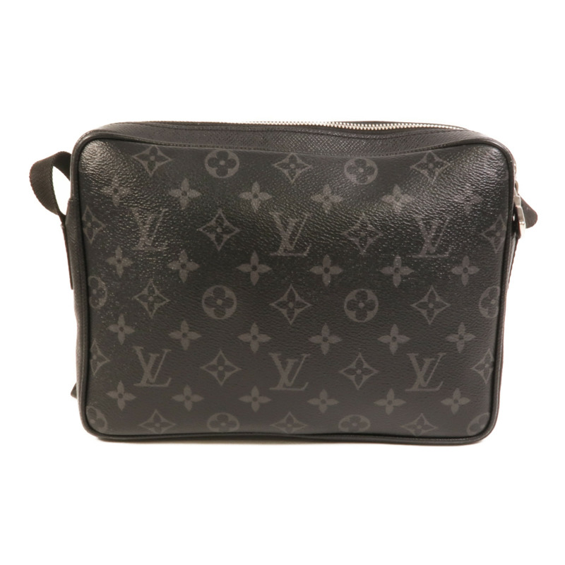 LOUIS VUITTON Monogram Eclipse/Taiga Outdoor Messenger銀扣肩背袋-2